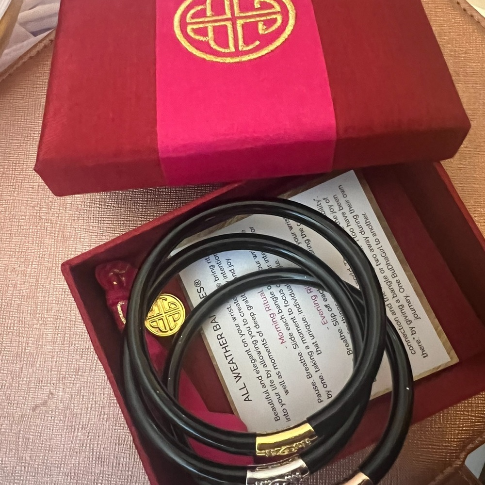 BudhaGirl Three Kings Black All Weather Bangles - Size XL